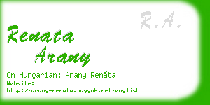 renata arany business card